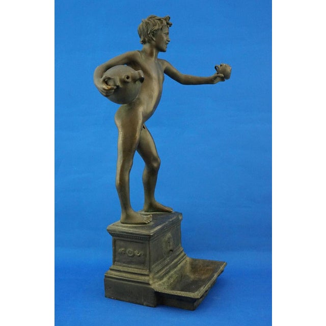 Vincenzo Gemito, Art Nouveau Nude Sculpture of Water Carrier with a Fountain, Late 1800s, Bronze For Sale - Image 3 of 18
