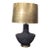 Visual Comfort Armato Modern Black Table Lamp With Brass Shade For Sale