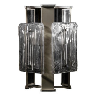 Vintage Murano Glass and Plastic Table Lamp by Angelo Brotto, Italy, 1970s For Sale