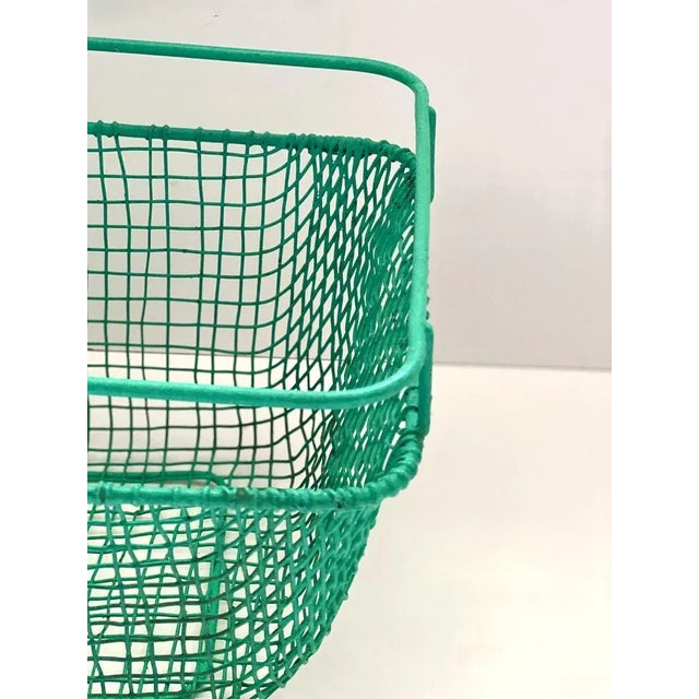 Vintage Industrial Wire Mesh Basket, 1960s For Sale - Image 4 of 8