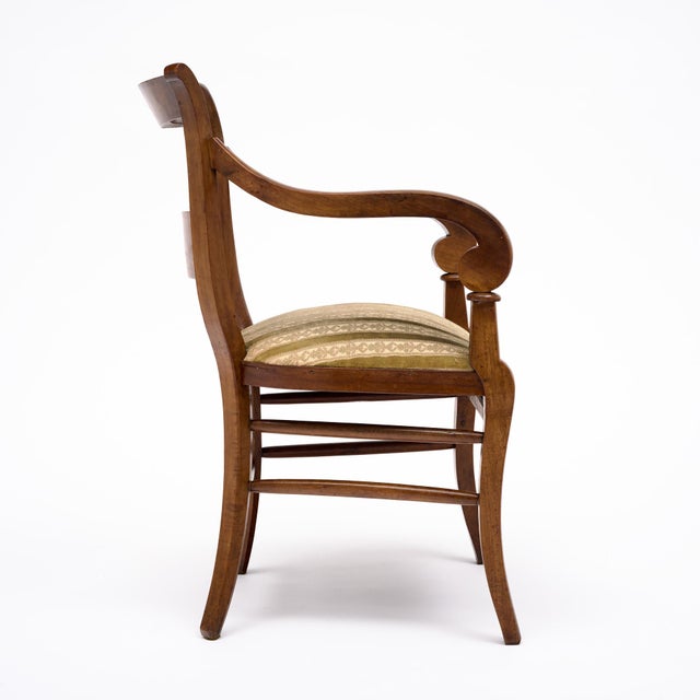Pair of French Restoration Solid Walnut Armchairs, Rhône Valley, Circa 1820 For Sale In Austin - Image 6 of 9