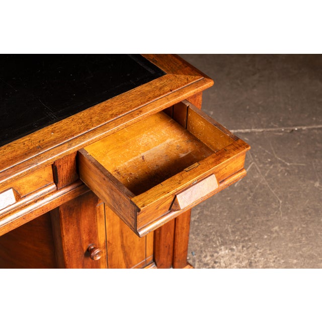 Antique Quarter-Sawn Oak Rotary Desk by Wooton For Sale - Image 12 of 15