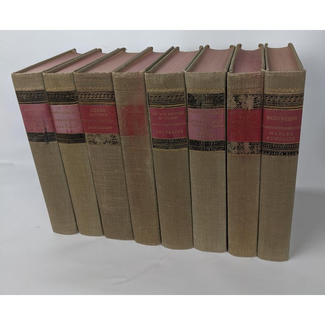 Traditional 1943 Classics Club Gray, Burgundy & Gold Gilt Literary Library Books - Set of 8 For Sale - Image 3 of 14