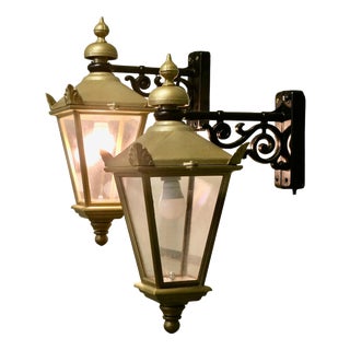 Vintage Wall Hung Lanterns, 1960, Set of 2 For Sale