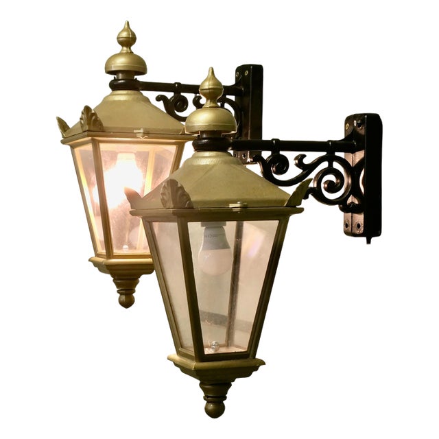 Vintage Wall Hung Lanterns, 1960, Set of 2 For Sale