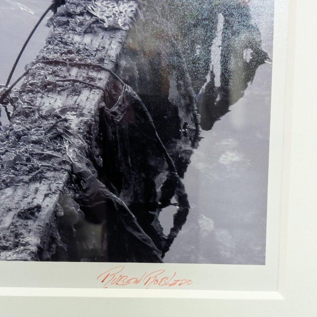 Modern Framed Ruben Robledo “The Magic Is Ready” Black and White Print of Pier Structure For Sale - Image 3 of 6