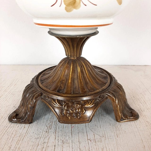 Vintage Porcelain Glass Table Lamp, 1960s For Sale - Image 3 of 11