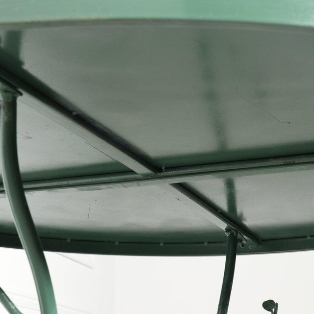 Organic Tree Form Metal Table Hand Painted Green For Sale - Image 9 of 10