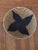 African Hand-Made Round Basket, 11.75 In. Diameter X 3.75 In. High, Natural and Black For Sale In San Francisco - Image 6 of 6