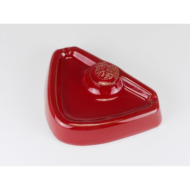 Red Ceramic Ashtray by Alfa Romeo, Italy, 1970s For Sale - Image 4 of 17