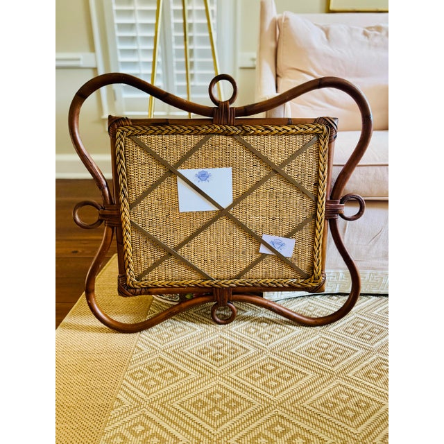 Vintage Bamboo and Rattan Bulletin Board For Sale - Image 4 of 9