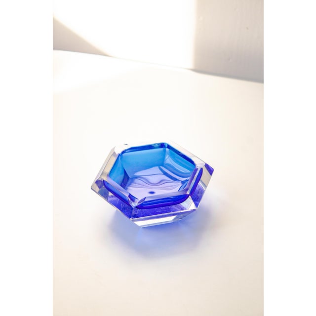 1970s Murano Sommerso Blue Ashtray, 1970s For Sale - Image 5 of 11