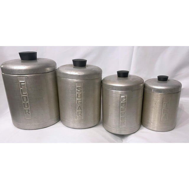 Silver Metasco Aluminum Nesting Canisters For Sale - Image 8 of 8