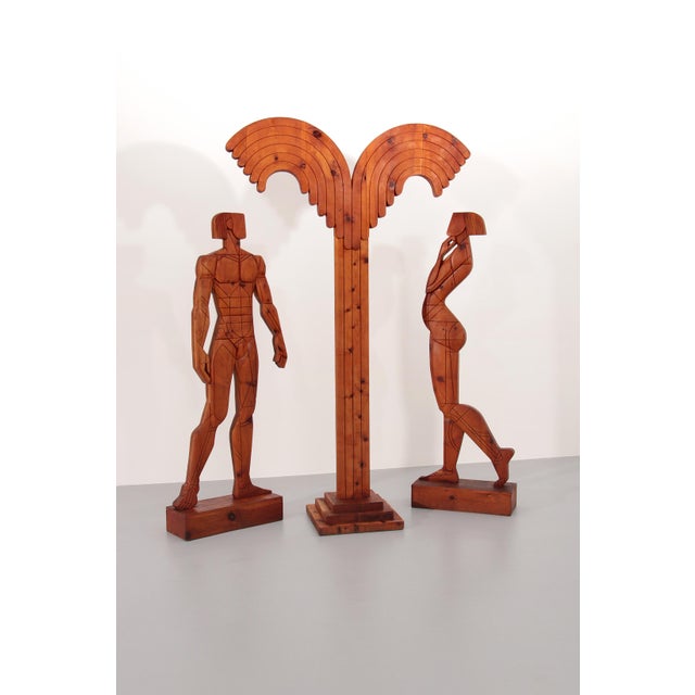Giorgio Rastelli, Adam and Eve Under the Palm Tree from the Safari Series, 1978, Wood For Sale - Image 3 of 18