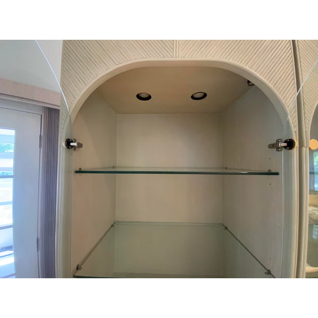 20th Century Bamboo Glass Door Cabinet For Sale - Image 4 of 11