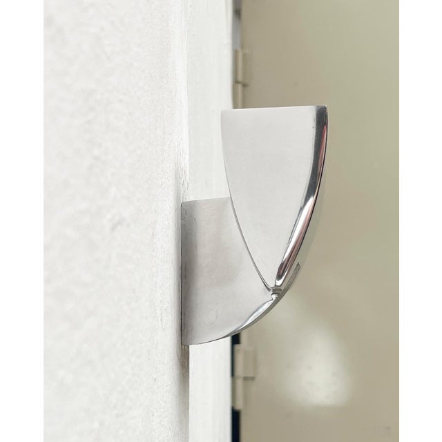 Modern Vintage Postmodern Spanish Model Arqui Pe Aluminum Sconces by O. & S. Devesa for Metalarte, 1990s, Set of 2 For Sale - Image 3 of 18