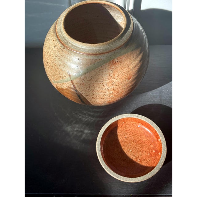Glazed Ceramic Jar Studio Pottery Karen Karnes For Sale - Image 9 of 15