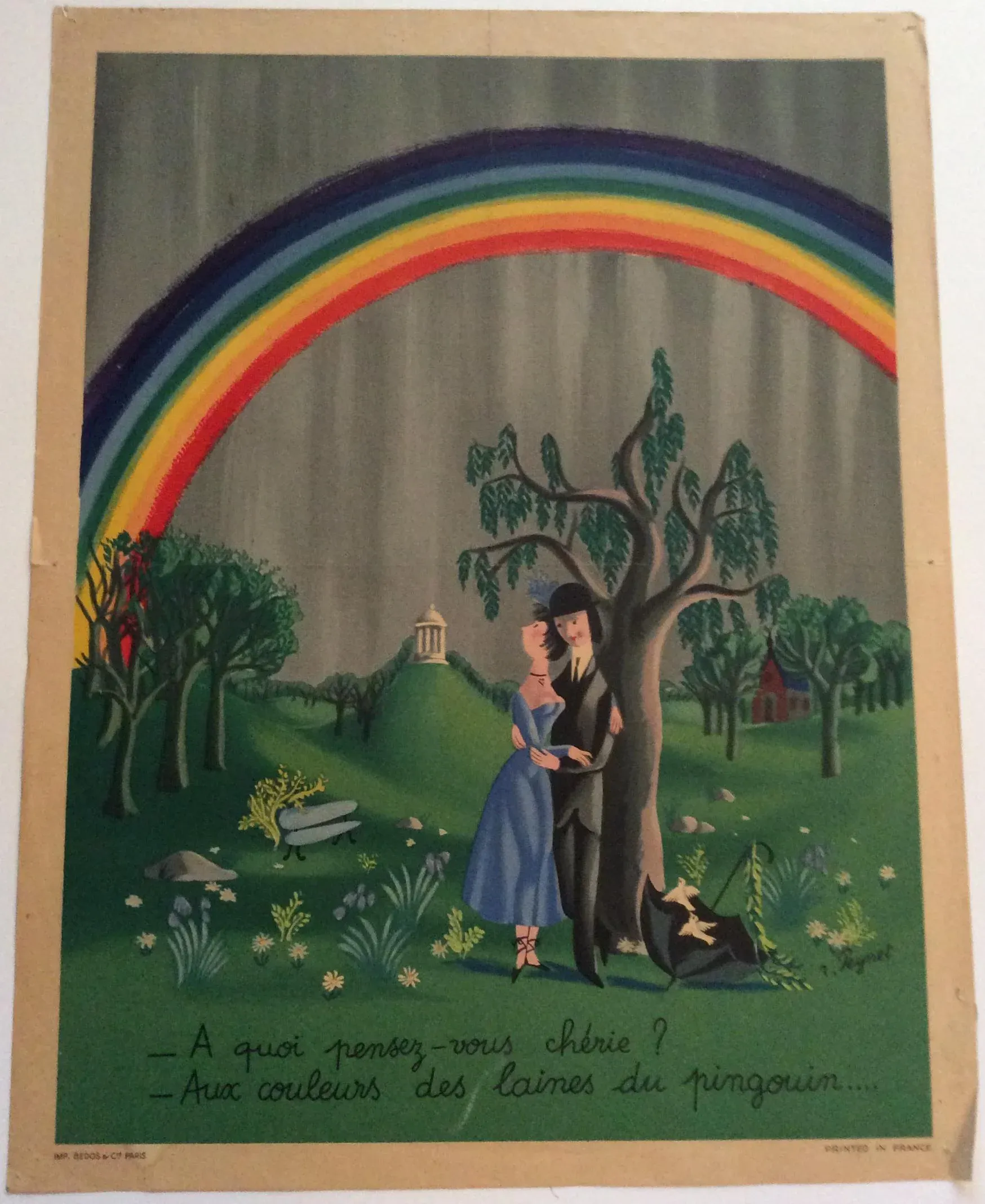 Raymond Peynet Original Lithograph 