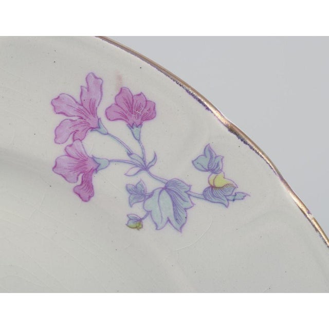 Flat Geranium Plates in Earthenware from Gustafsberg, Sweden, 1918, Set of 6 For Sale - Image 4 of 6