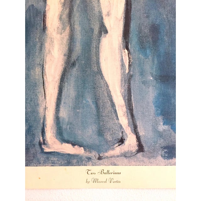 Marcel Vertes Vintage 1957 " Two Ballerinas " LargeArt Lithograph Print For Sale - Image 10 of 13