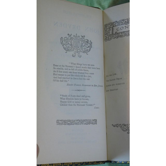 Book JOHN DRYDEN, THE MERMAID SERIES old Books edited Gorge Saintsbury Antique For Sale - Image 4 of 18