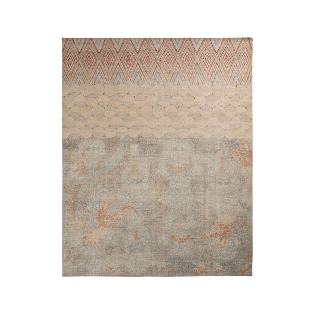 Textile Handknotted Multi Patterned Chinese Dragon Rug, Pale, 10'x14' For Sale - Image 7 of 7