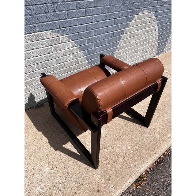 Wood Percival Lafer Brazilian Rosewood & Leather Lounge Chair, Circa 1960s For Sale - Image 7 of 16