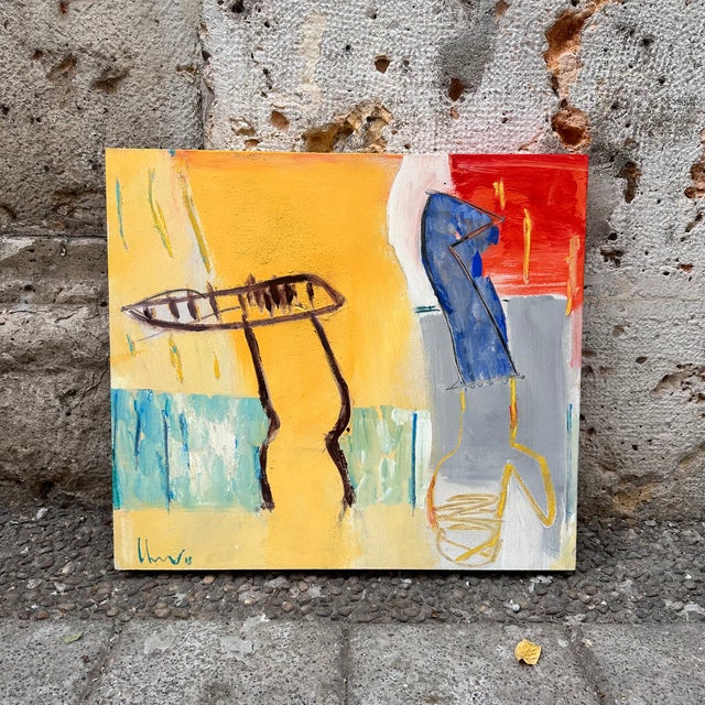 Plastic Lorenzo Colomo, Abstract Composition, 21st Century, Acrylic on Panel For Sale - Image 7 of 18