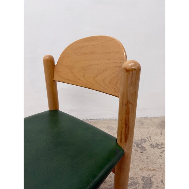 Green Hank Loewenstein Green Naugahyde and Oak Frame "Padova" Dining or Side Chair For Sale - Image 8 of 17