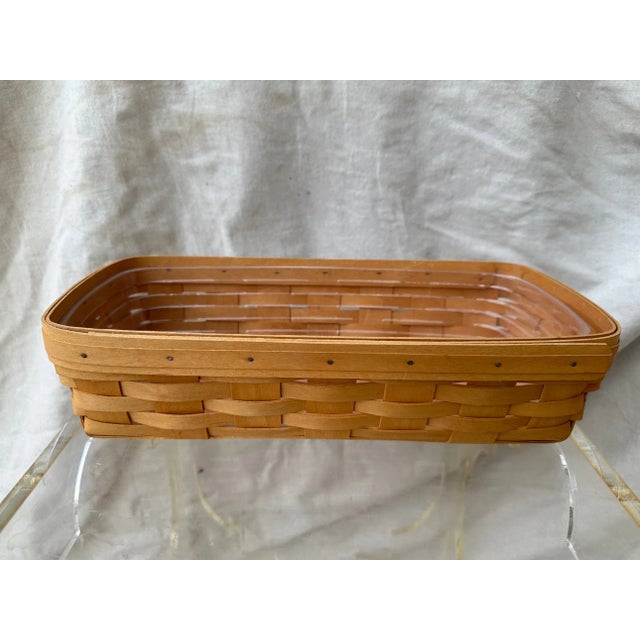 Vintage Longaberger Handwoven Rectangle Basket-A Pair For Sale In Palm Springs - Image 6 of 6