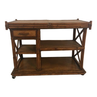 Vintage Rattan Server For Sale
