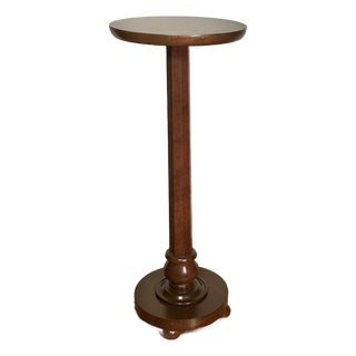 Vintage Mid-Century Pedestal Stand/Column Plant Stand/Lamp Table Solid Walnut, C. 1950s-1970s For Sale