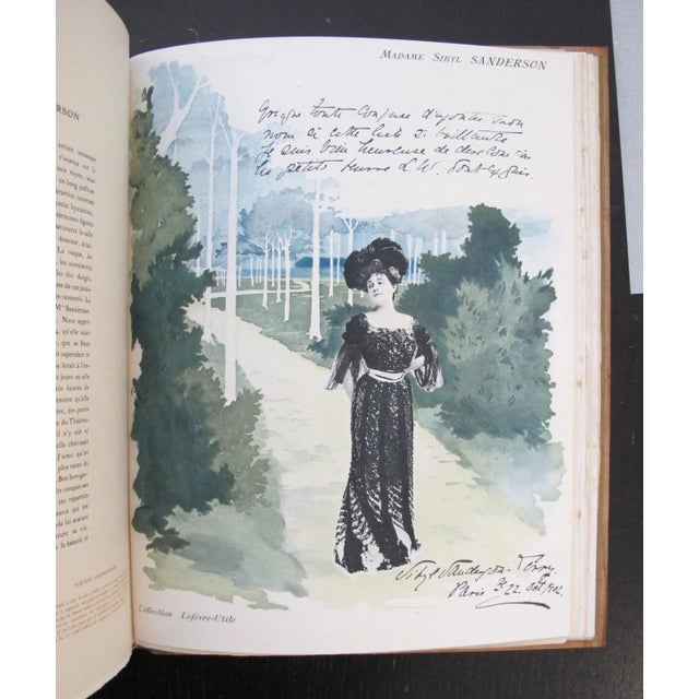 Wood 1904 Biscuit Lefevre-Utile Volume - Contemporains Celebres (With Cappiello Plates) For Sale - Image 7 of 12
