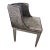 Transitional Lavender Geometric Wing Back Chair With Lucite Base For Sale