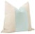 Contemporary 22" Spa Blue Mohair Panel + Linen Pillows - a Pair For Sale - Image 3 of 5