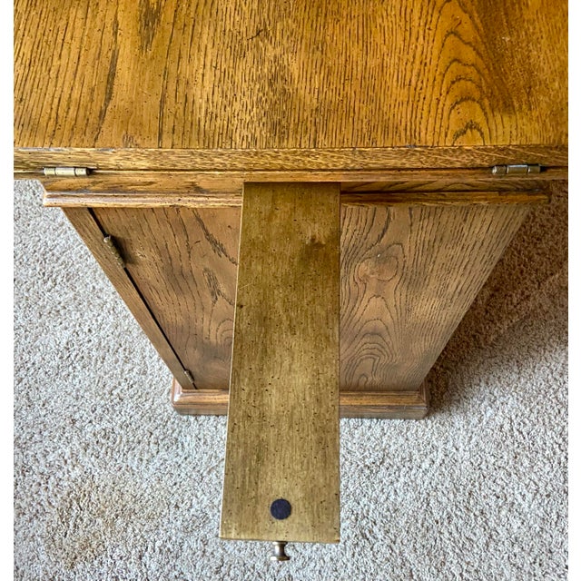 1970s Henredon Artefacts Rolling Flip Top Expanding Bar Cart For Sale - Image 9 of 11