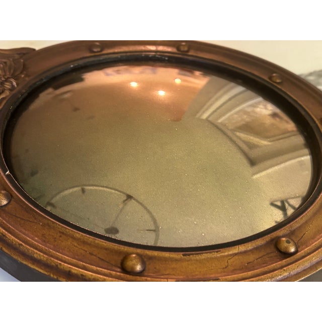 Small Scale Antique Federal Revival Giltwood Eagle Convex Bullseye Mirror For Sale In Little Rock - Image 6 of 17