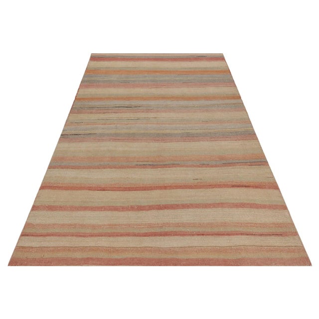 1950s Vintage Shahsavan Persian Kilim Rug, Polychromatic Stripes - Rug & Kilim For Sale - Image 5 of 7