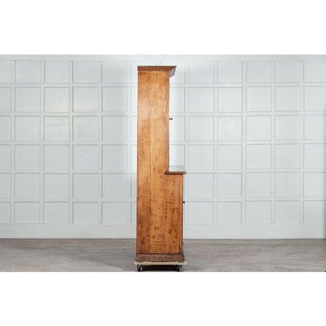 Large 19th Century Glazed Oak Bookcase Cabinet, 1870s For Sale - Image 6 of 17