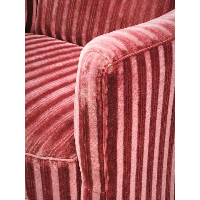1950s 1950s Danish Modern Sculptural Velvet Lounge Armchair For Sale - Image 5 of 14