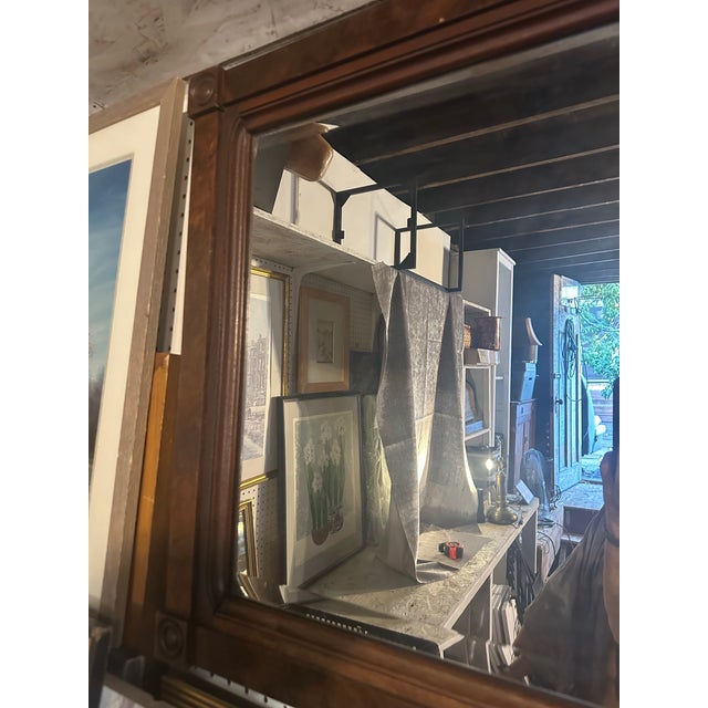 Beautiful antique mantle mirror. Craftsman style - pronounced circular corners with solid connecting sides. Many...