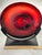 Ruby Red Garnet Art Glass Sculpture on Black Metal Stand, Hand-Blown by Rick & Janet Nicholson, Signed & Dated 2013 For Sale - Image 8 of 9