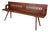 Art Deco Italian Bench in Red Wood, 1930s For Sale
