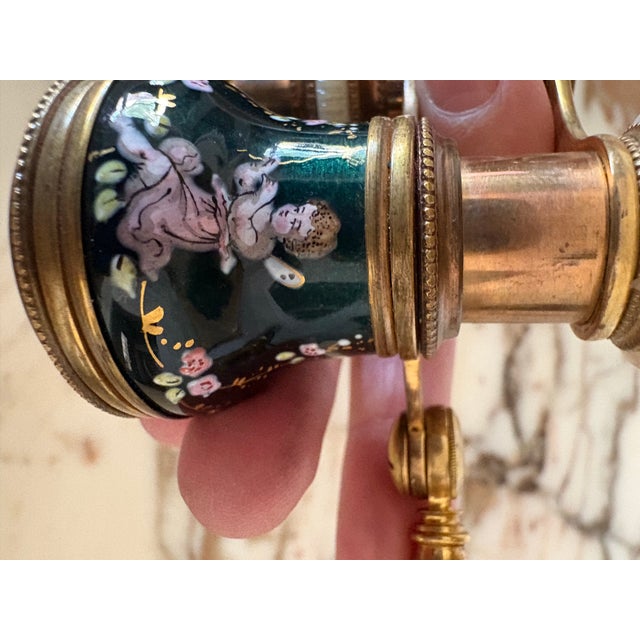 French Antique French Enamel Opera Glasses Greviere Paris For Sale - Image 3 of 12