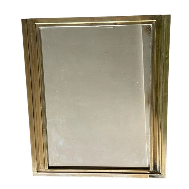 Vintage Italian Brass Mirror, 1970s For Sale - Image 13 of 13
