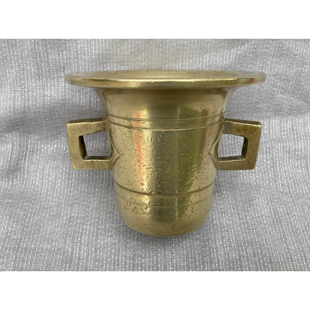 Bronze Vintage Polished Bronze Mortar For Sale - Image 8 of 11