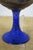 Fenton Art Glass Company Antique Fenton Cobalt Blue Iridescent Carnival Glass Persian Medallion Compote For Sale - Image 4 of 12