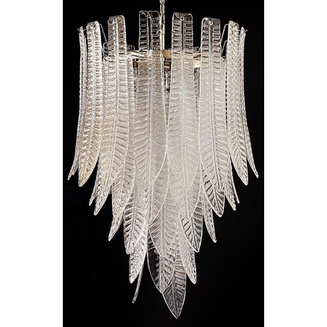 Large Italian Murano Glass Chandeliers, 1990s, Set of 2 For Sale - Image 3 of 17