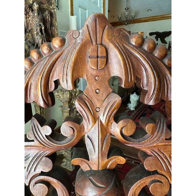 Wood 19thC Victorian Renaissance Revival Carved Walnut Armorial Slipper Chair. For Sale - Image 7 of 11