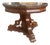 Antique Octagonal Black Marble Top Mahogany Center Table on Porcelain Casters For Sale